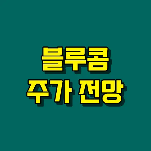 블루콤 주가 전망 및 분석