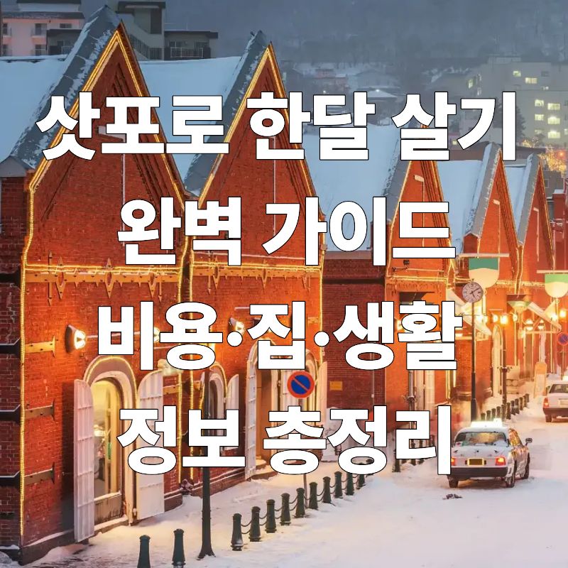 일본 삿포로 한 달 살기 총 정리