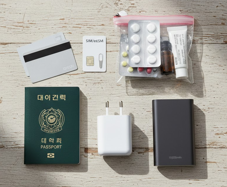 유럽 여행 준비물 체크리스트: 멀티어댑터부터 의약품까지 빠짐없이 챙기는 실전 가이드