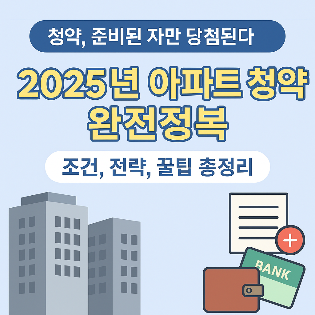 2025년 아파트 청약 완전정복 조건, 전략, 꿀팁 총정리