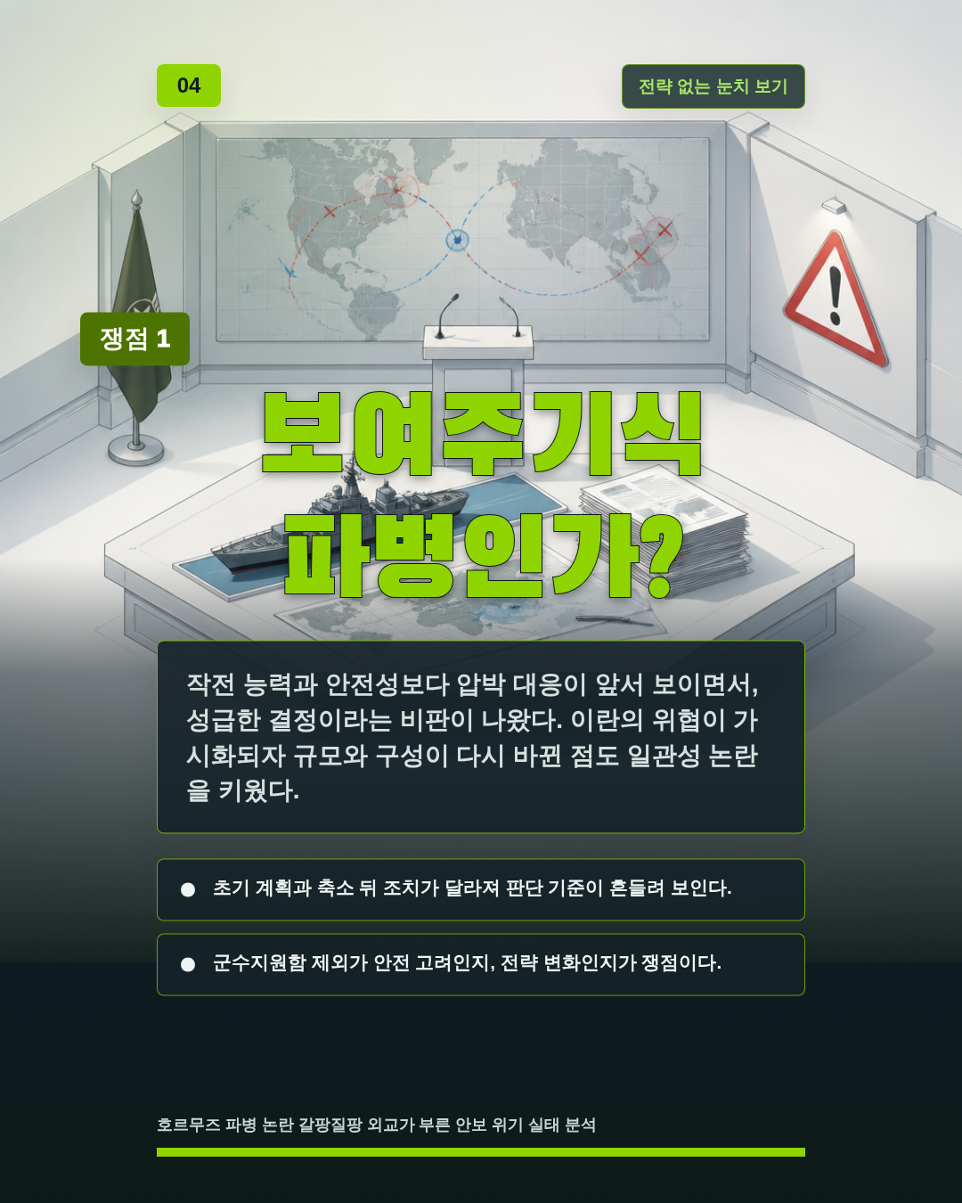 보여주기식 파병인가?