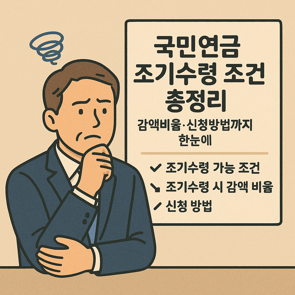 💼 국민연금 조기수령 조건 나이 &middot; 신청방법 &middot; 감액비율 총정리