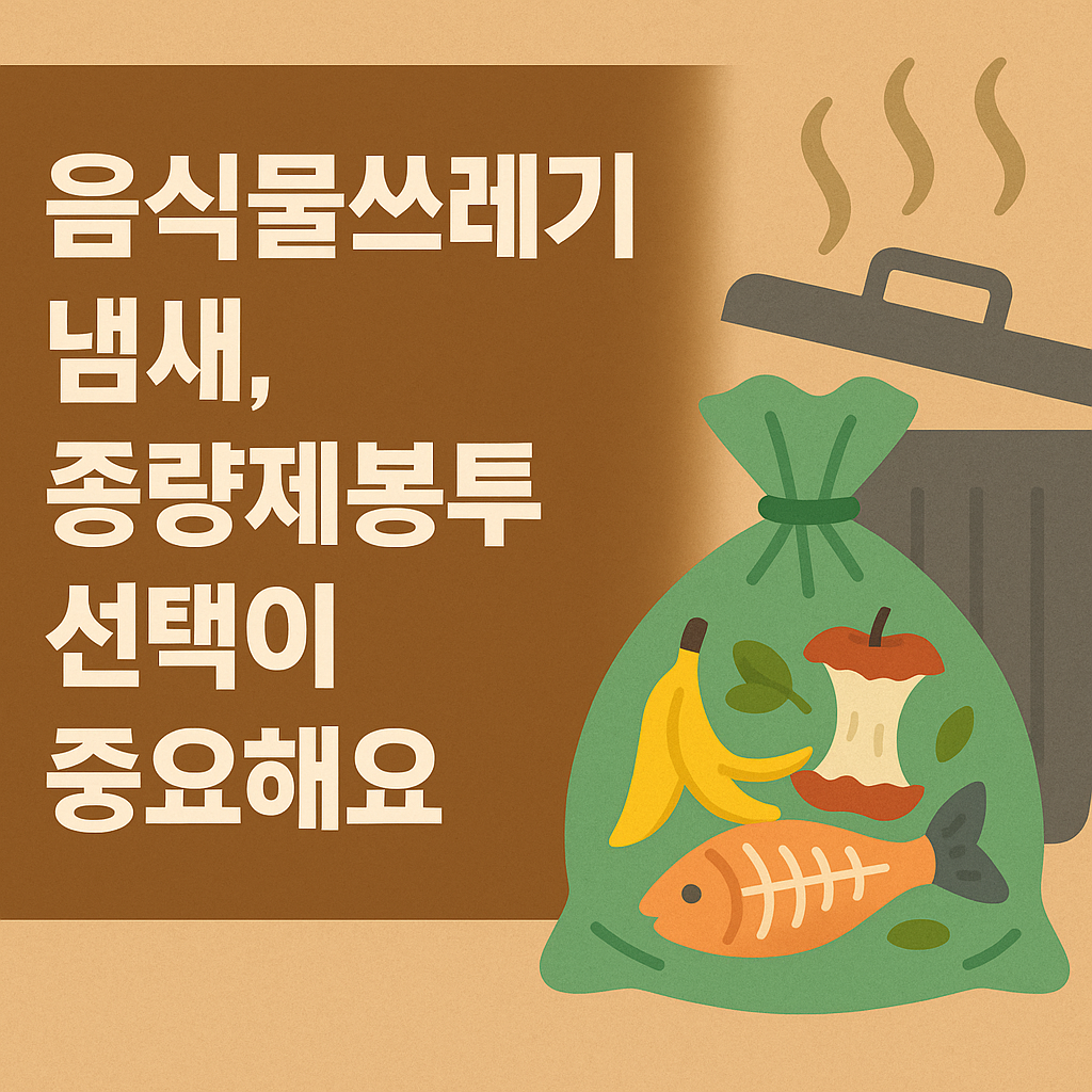 종량제봉투 선택이 중요해요