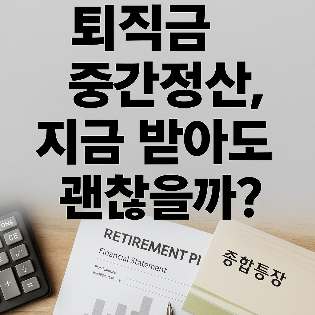 퇴직금 중간정산, 지금 받아도 괜찮을까?