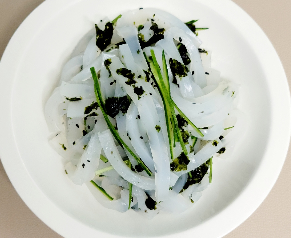 청포묵 김가루무침
