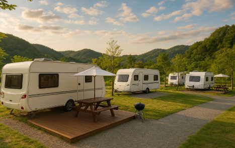 카라반 캠핑 관련 사진