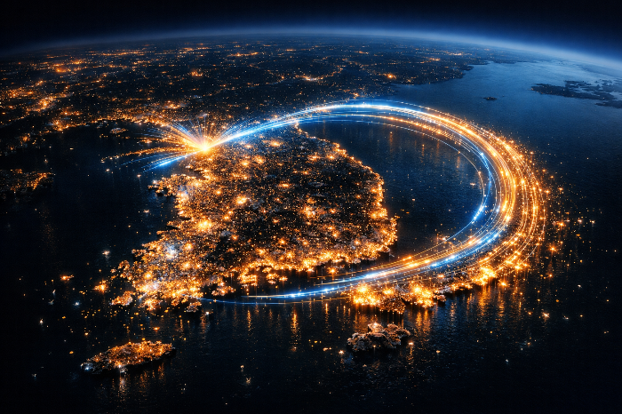 귀성 후 여행지로 떠나는 D턴족의 이동 경로를 시각화한 그래픽.