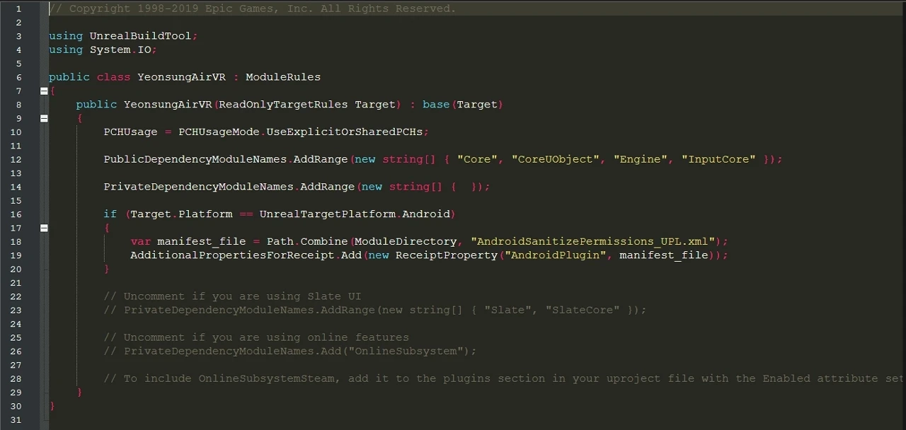 노트패드++ 사용 예시. 테마는 Monokai 스타일 적용