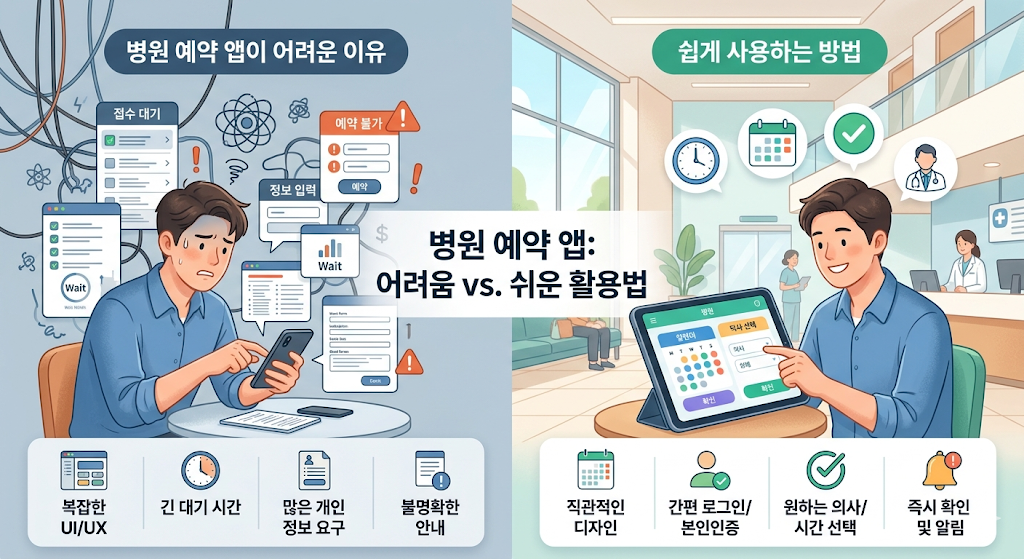 병원 예약 앱이 어려운 이유와 쉽게 사용하는 방법