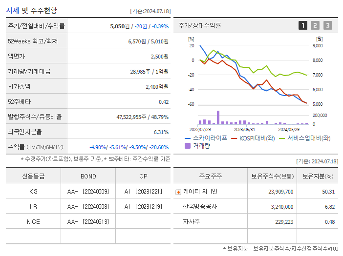 스카이라이프_기업개요