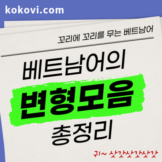 베트남어의 변형모음 총정리 썸네일