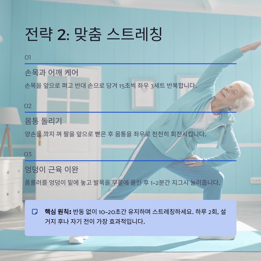 손목과 어깨 통증 완화를 위한 맞춤 스트레칭 방법