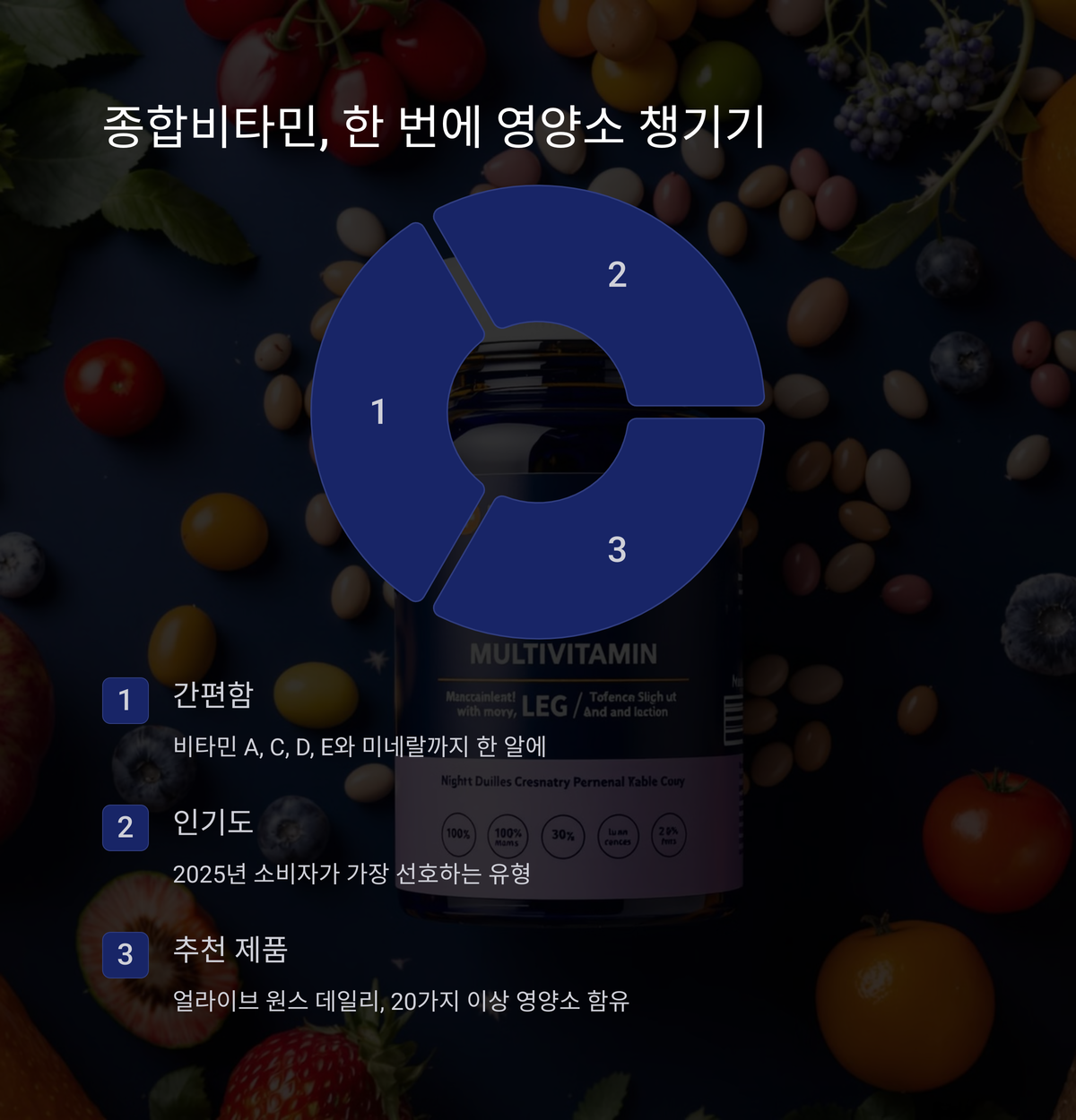 종합비타민, 한 번에 여러 영양소 챙기고 싶을 때