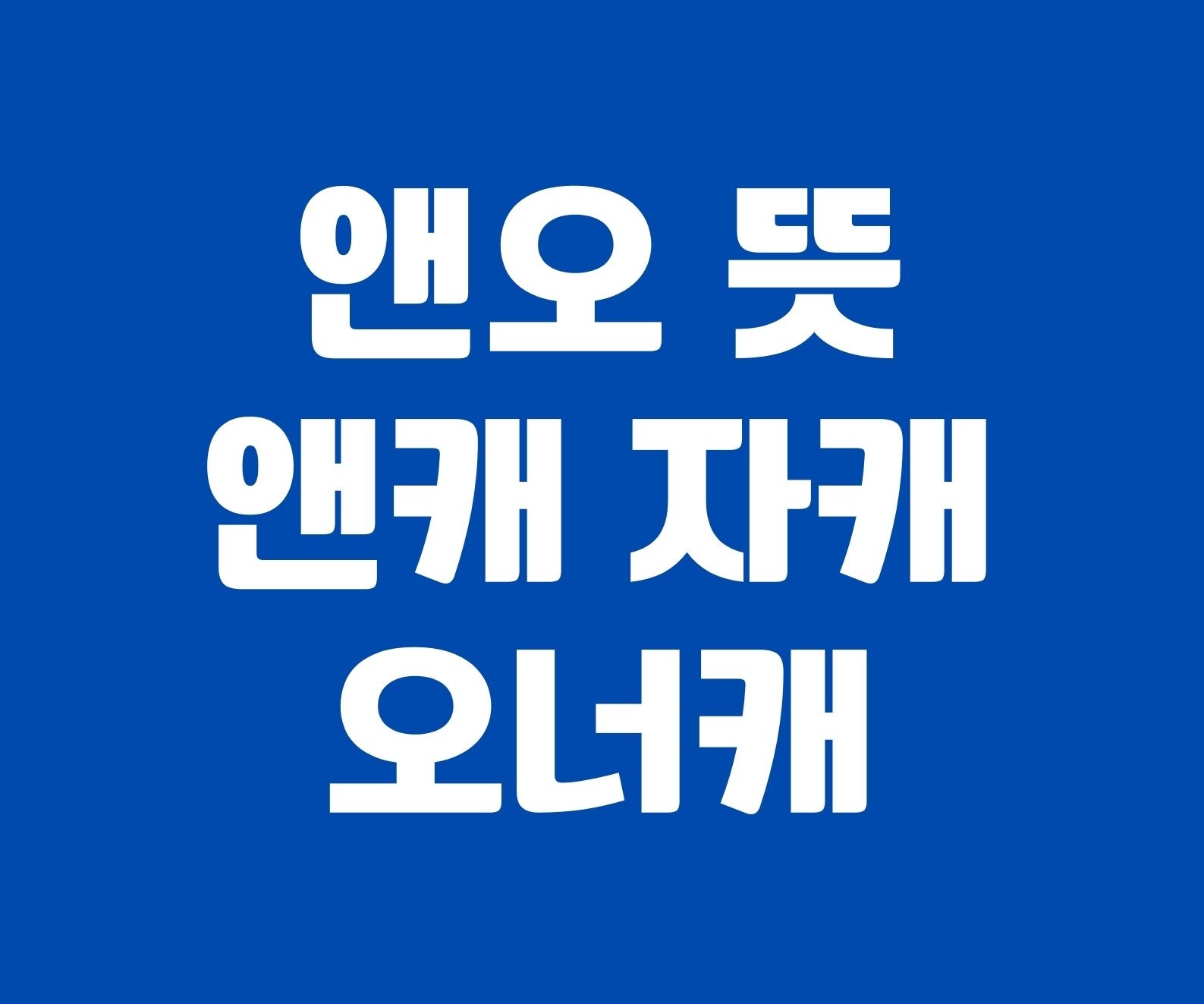 앤오 뜻, 앤캐, 자캐, 오너캐