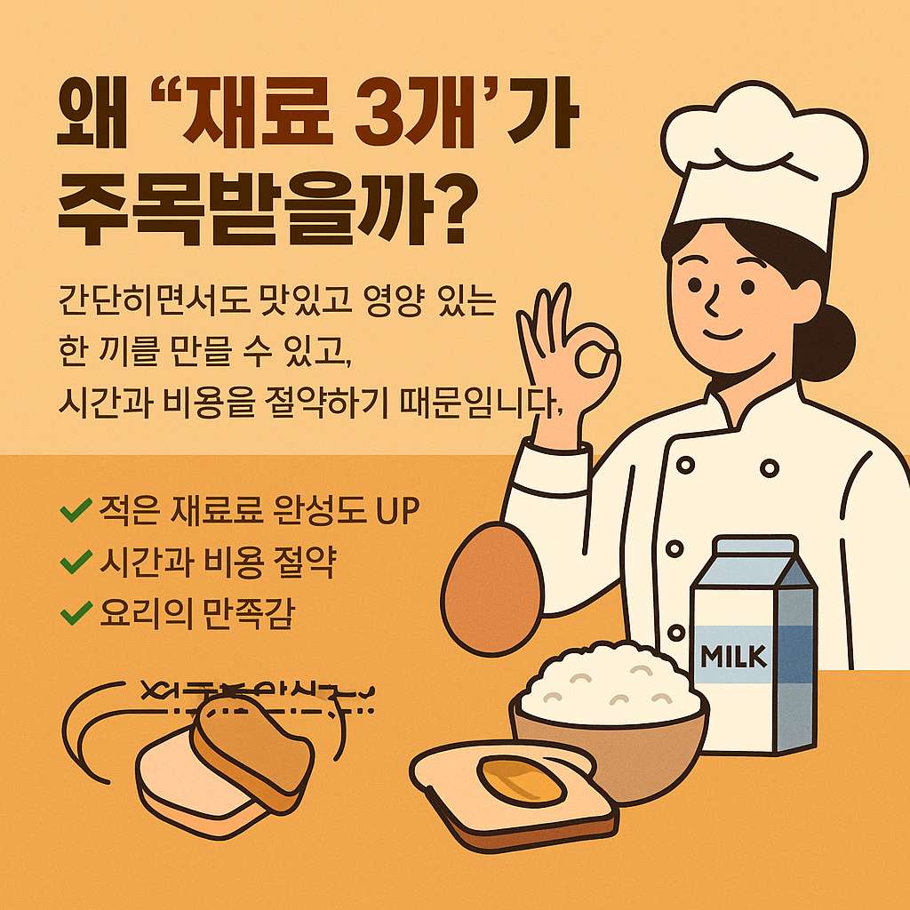 재료 3개로 만드는 간단 레시피