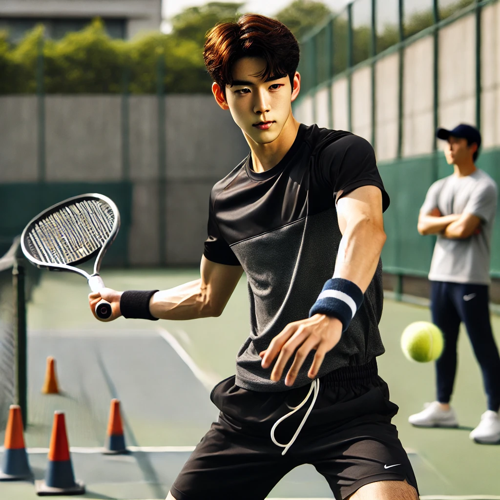 한국테니스 유망주 프로 훈련에 관한 사진