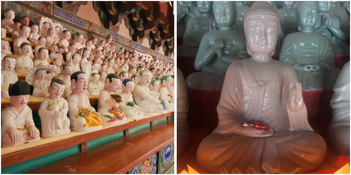 응진전의 나한과 삼천불전의 불상