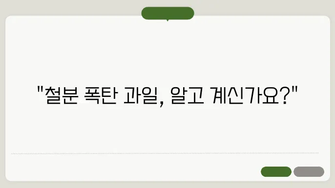 철분이 많은 과일