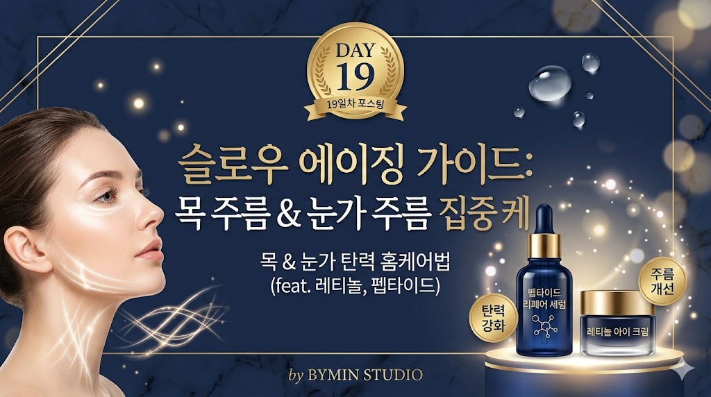 슬로우 에이징을 위한 목 주름 눈가 주름 없애는 법 전문가 집중 홈케어법 7스킨법 레티놀 펩타이드 성분 분석 썸네일