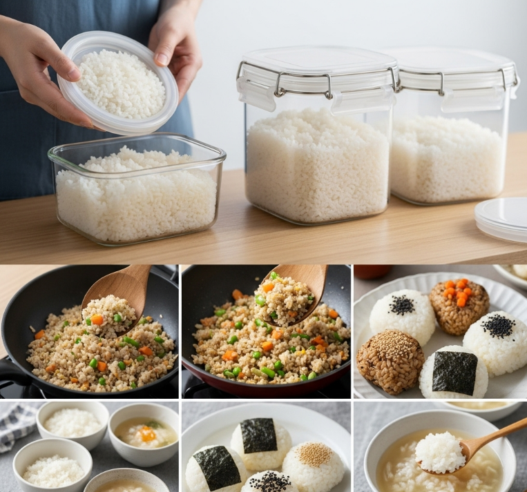 남은 밥 보관 및 활용 이미지