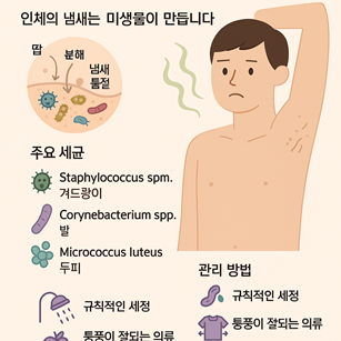 미생물과 체취(냄새)의 관계 관련 사진