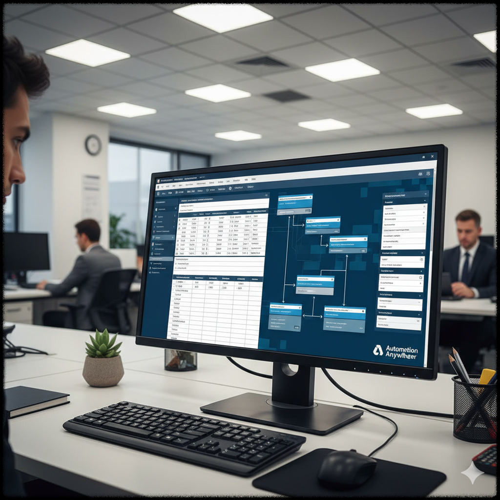 RPA가 반복적이고 규칙적인 업무를 자동 처리하는 모습