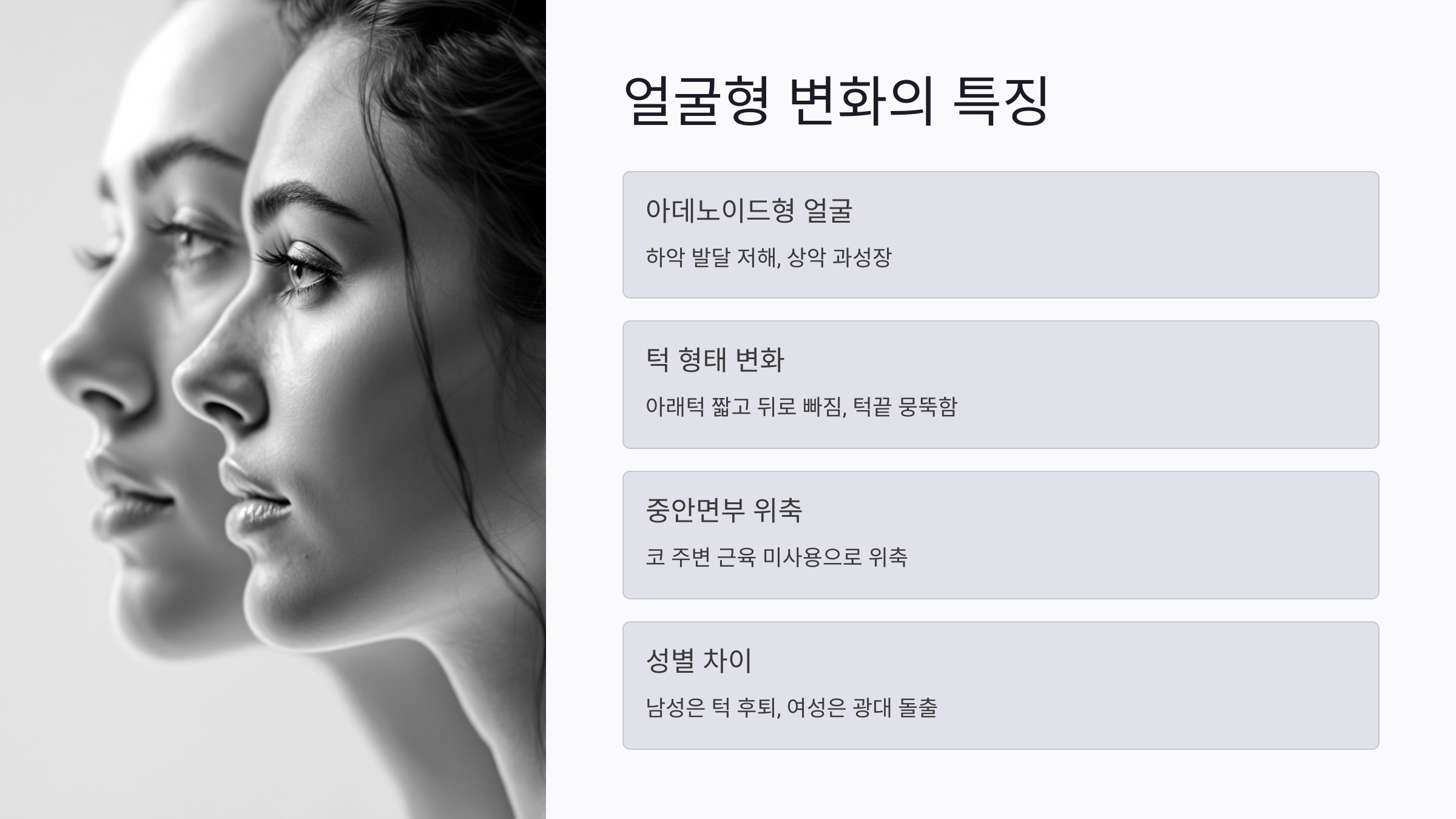 입벌림 수면이 안면 비대칭을 만드는 과정