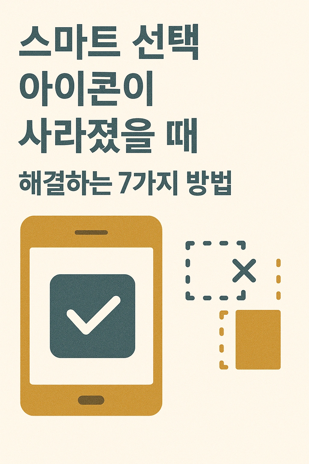 스마트 선택 아이콘이 사라졌을 때 해결하는 7가지 방법