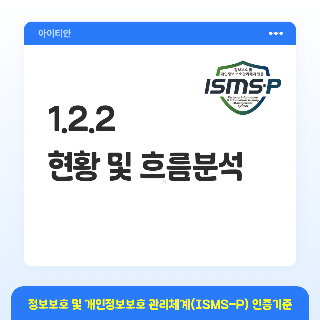ISMS-P 인증기준 - 1.2.2 현황 및 흐름분석