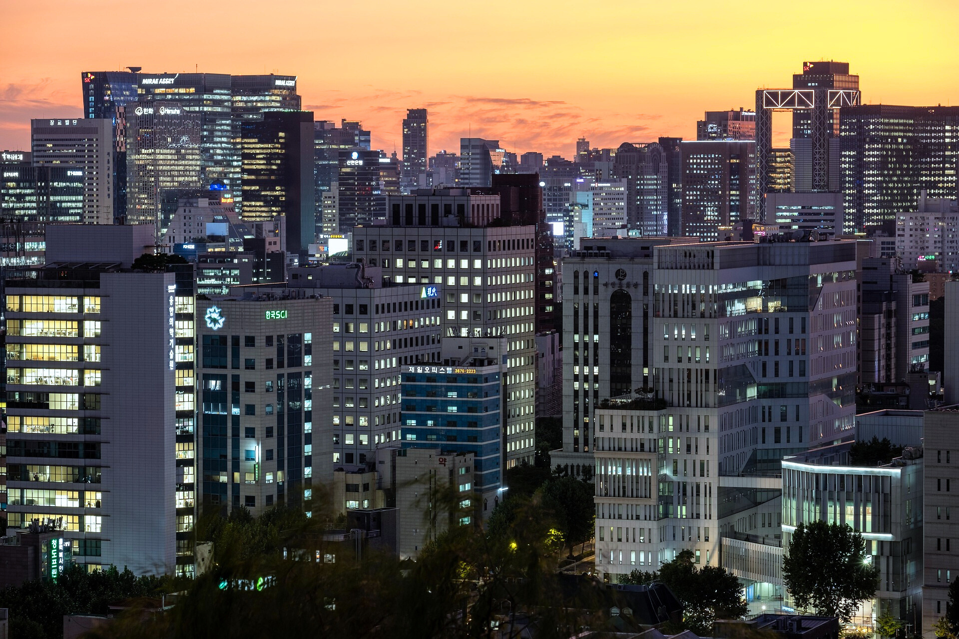 도시 야경 관련 사진