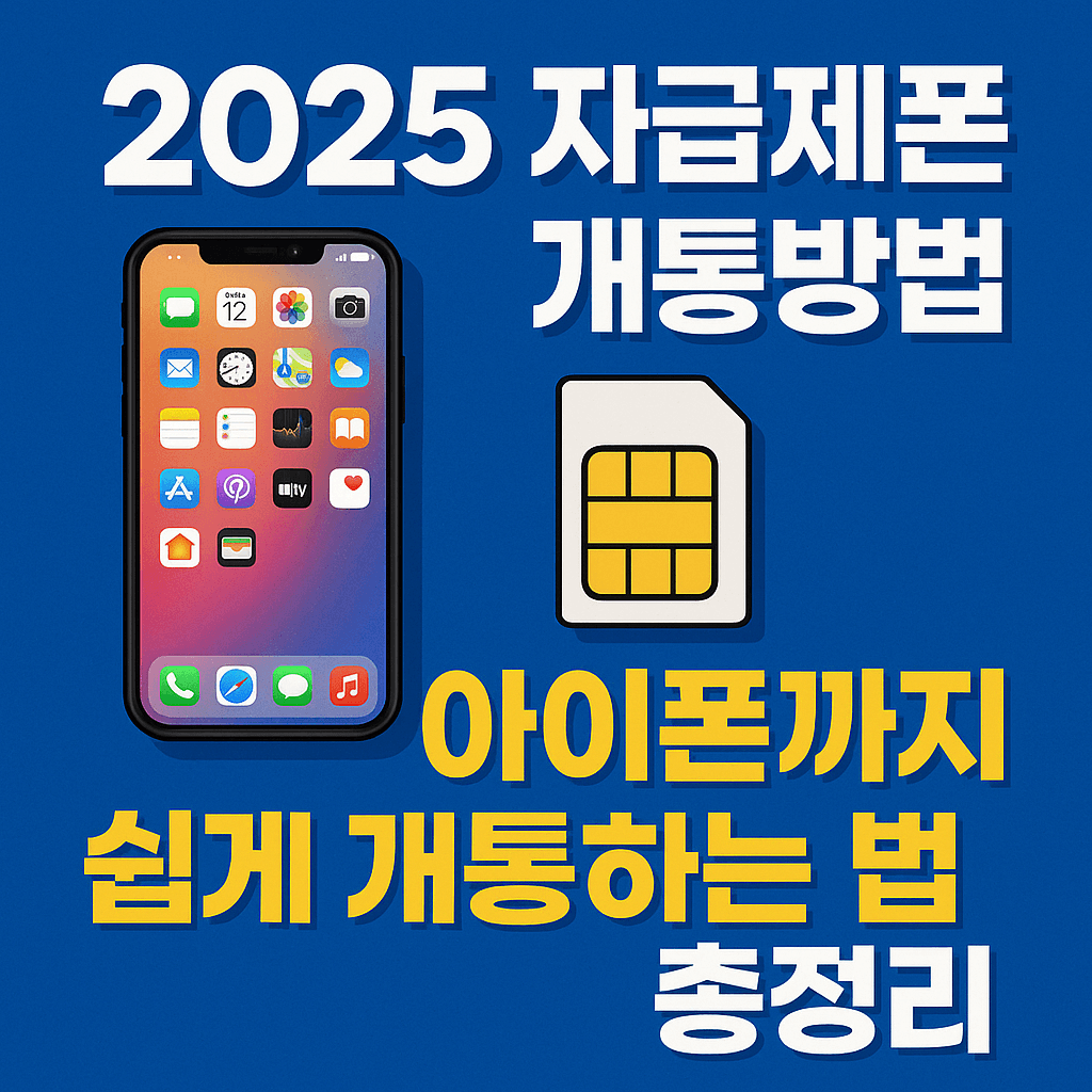 2025 한국 자급제폰 개통방법 총정리
