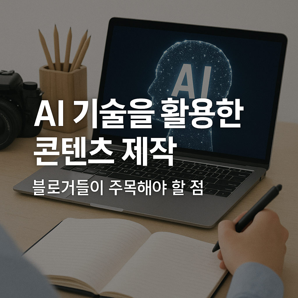 AI 기술을 활용한 콘텐츠 제작, 블로거들이 주목해야 할 점 (AI 콘텐츠, 블로그, 생성형AI)