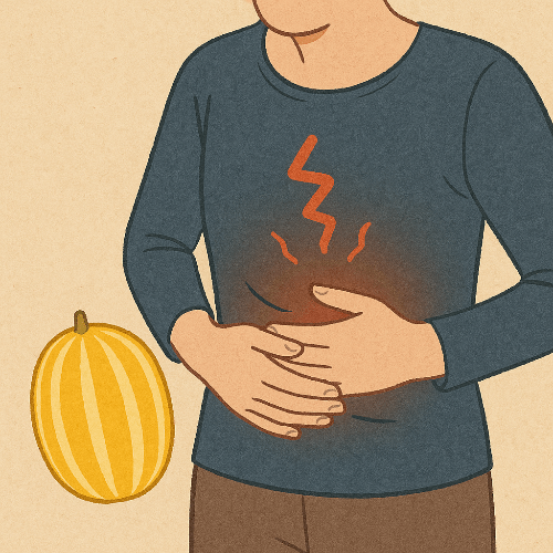 참외 섭취로 인해 복통을 앓는 사람