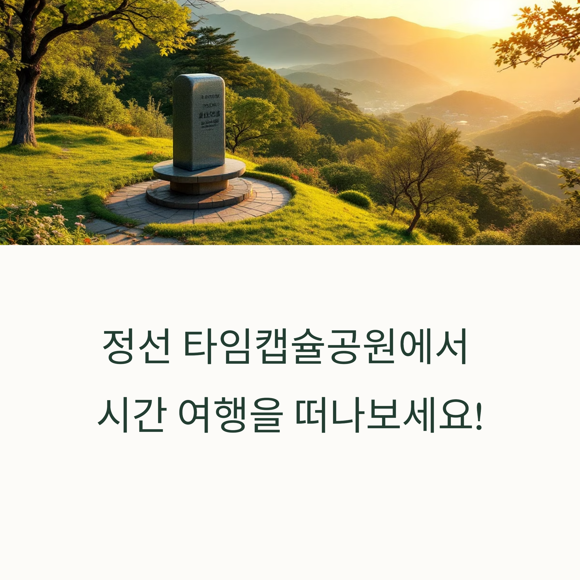 정선 타임캡슐공원, 시간 여행을 걷다