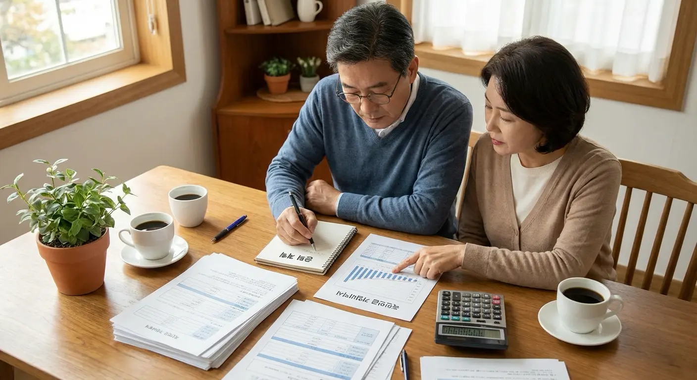 연금 계획을 세우는 모습