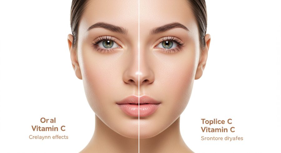 비타민C 먹는 것과 바르는 것의 차이점은
