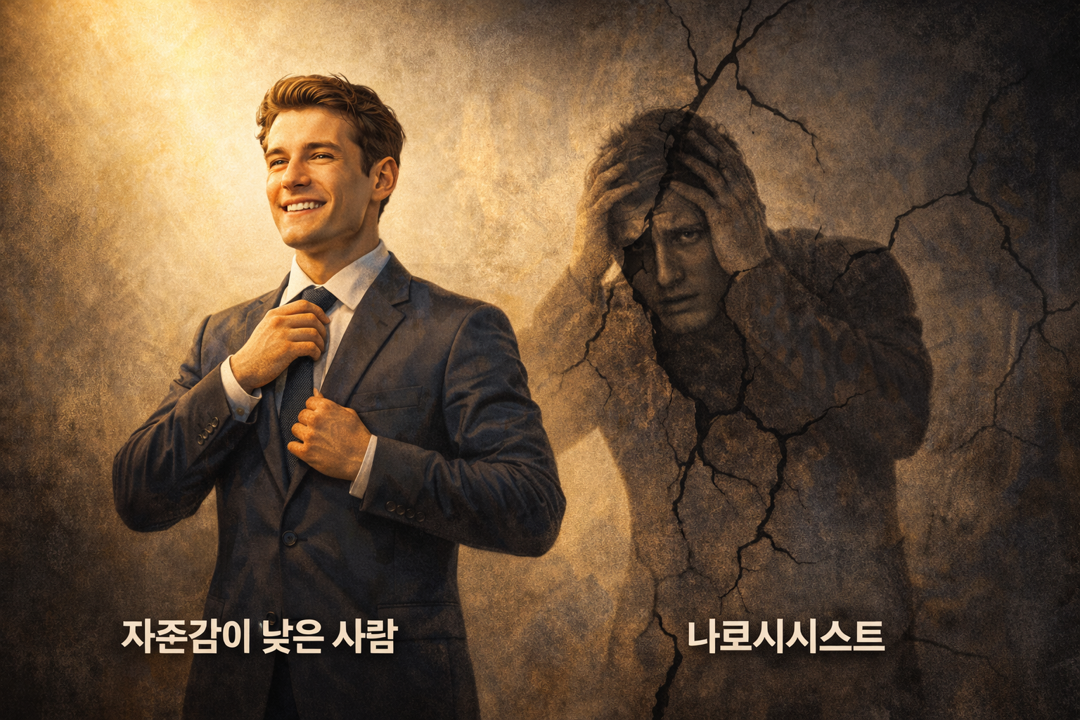 자신감과 두려움의 대조