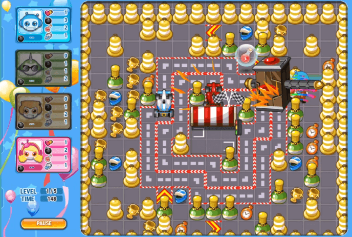 봄잇7-게임하기-플레이-망치-아이템을-사용하여-상대에게-내리치는-화면