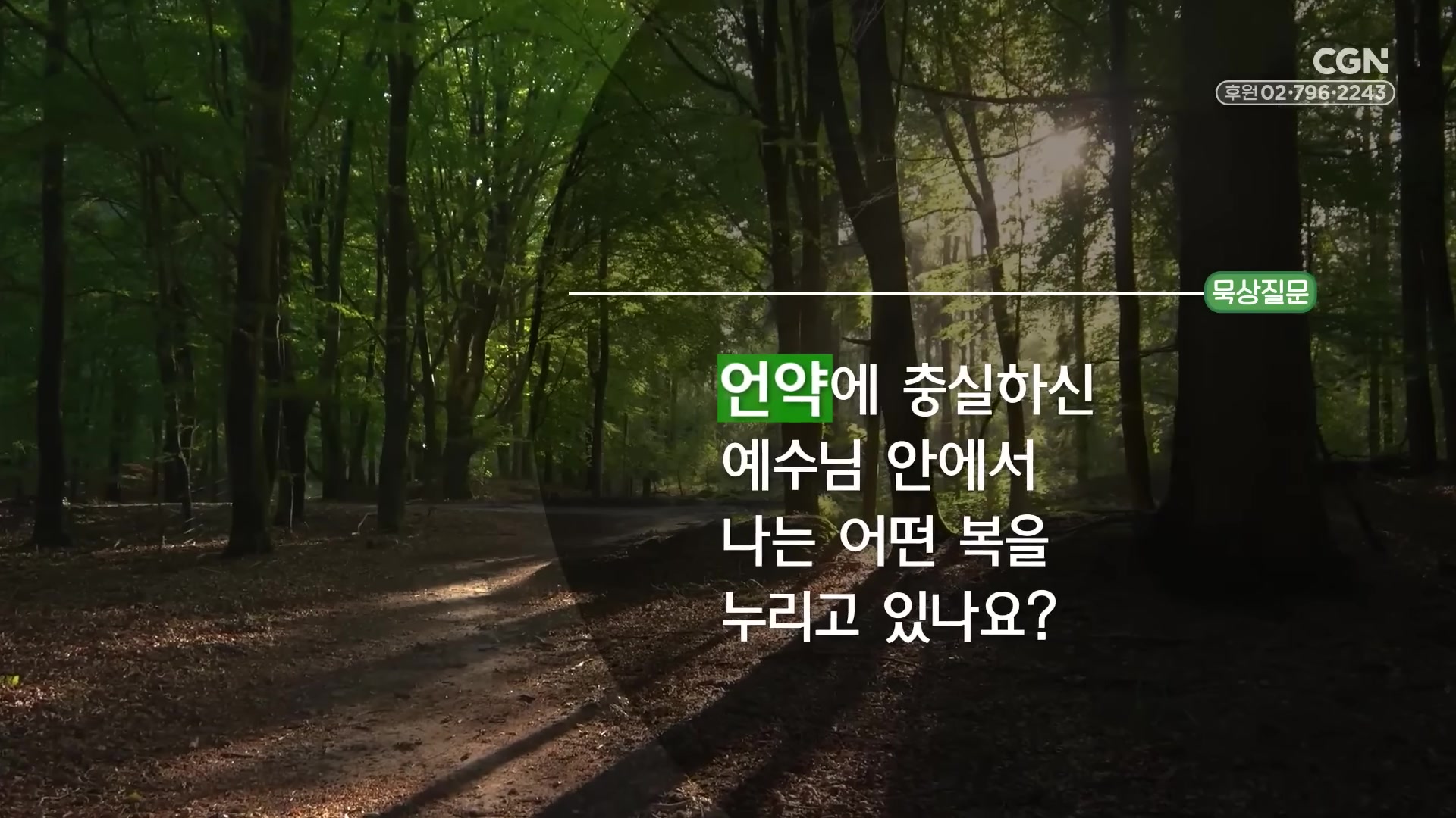 언약에 충실하신 예수님 안에서 나는 어떤 복을 누리고 있나요?