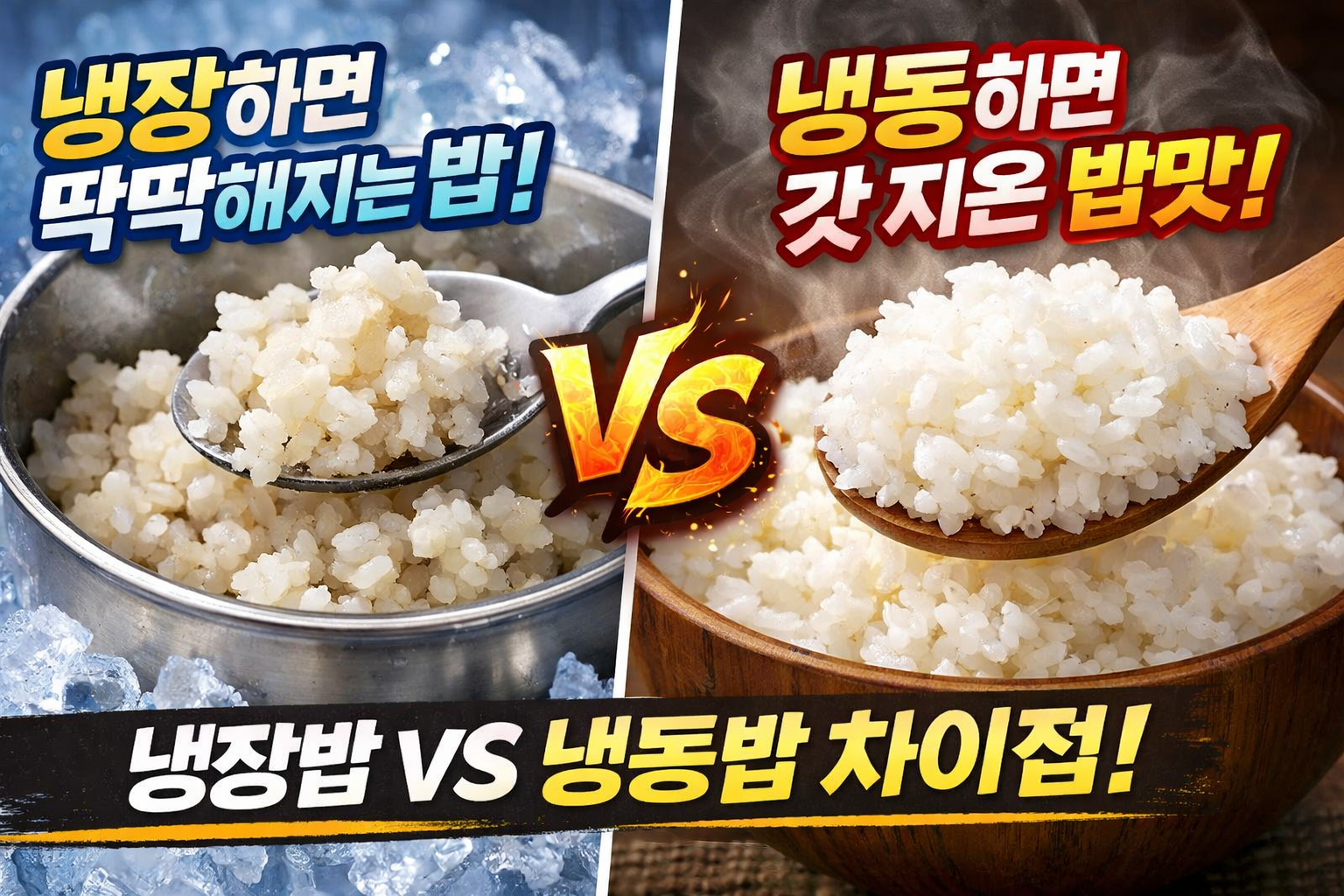 냉장하면 딱딱해지는 밥, 냉동하면 갓 지은 밥맛!