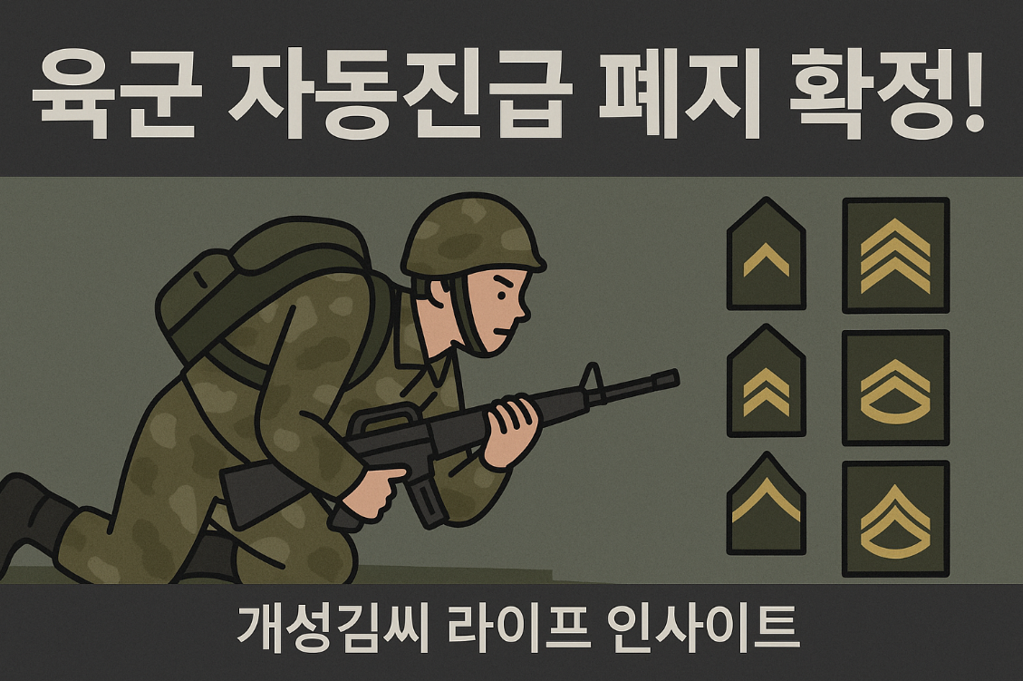 육군 자동진급 폐지,병장 진급 심사,진급제도 변경,2025 군 복무 제도,상병 전역,병사 진급 기준