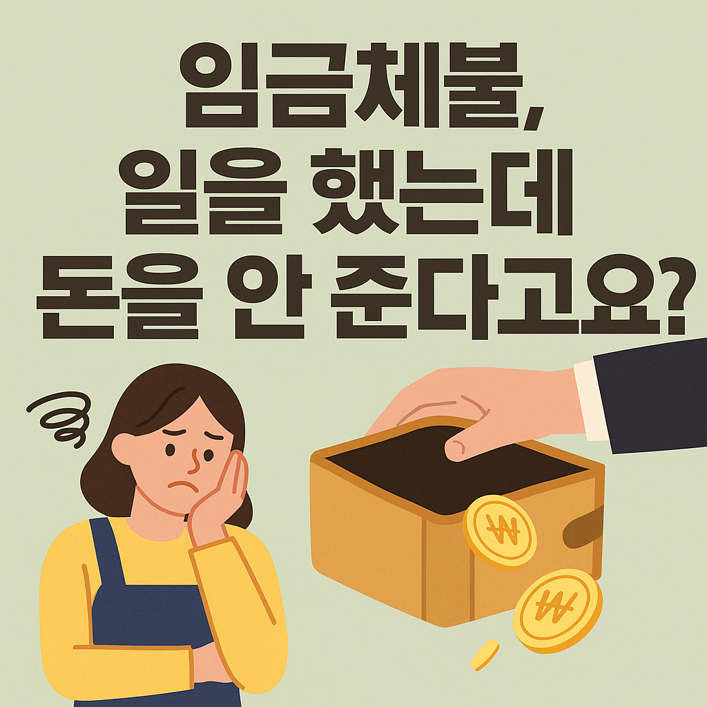 임금체불, 일을 했는데 돈을 안 준다고요?