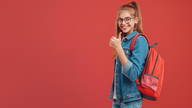 등교하는 미국 초등학생