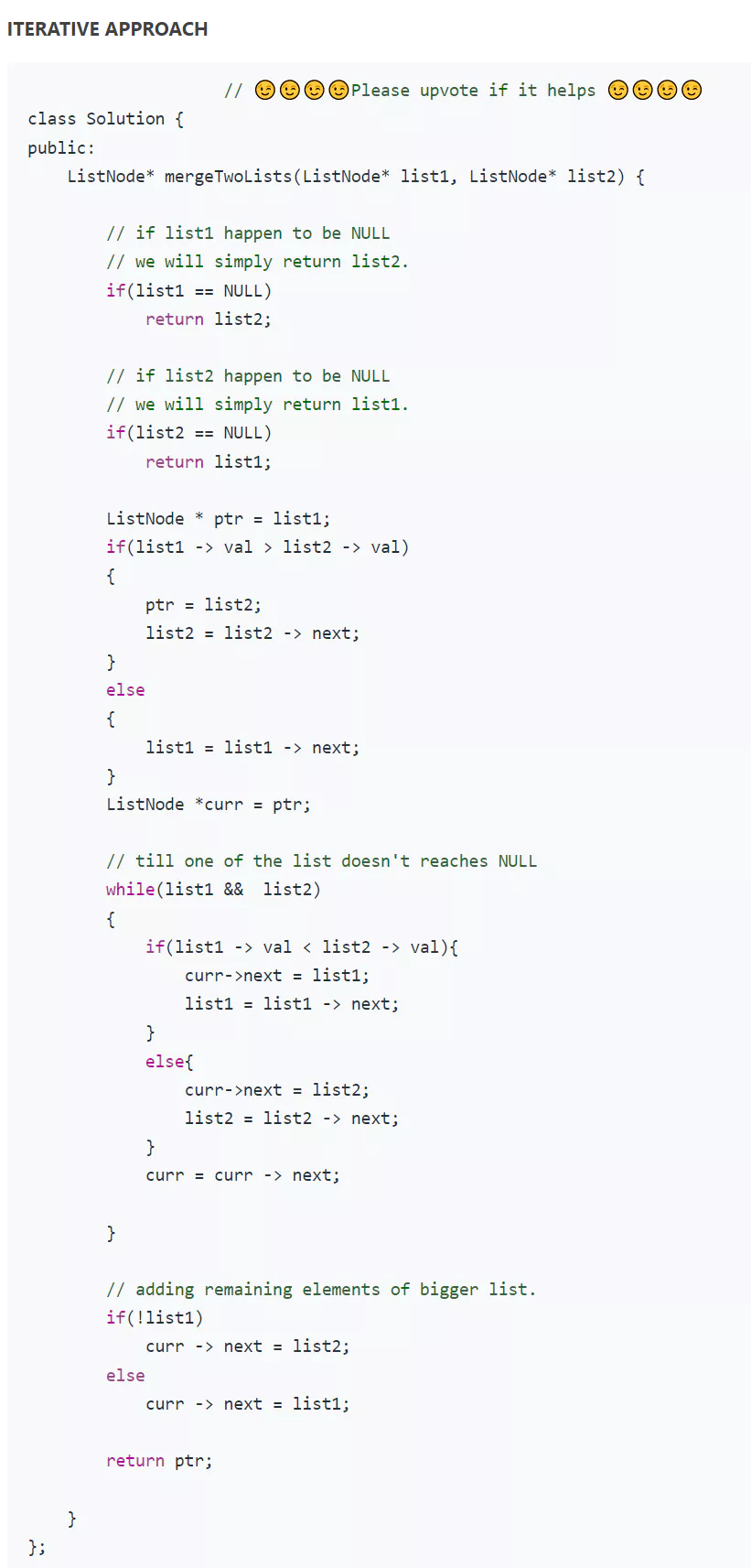 Merge-Two-Sorted-Lists-문제의-솔루션-코드-중-제일-많은-추천을-받은-코드