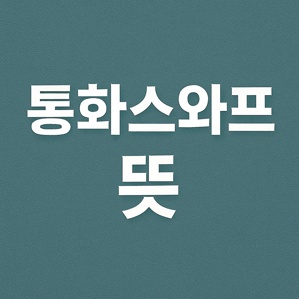 통화스와프 뜻