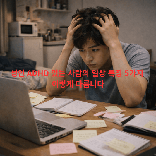 성인ADHD, ADHD자가진단, 집중력장애, 실행력문제, 산만한성격, 감정기복, 시간관리장애, 성인심리, 정신건강, 심리상담