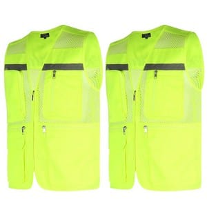 야간 러닝 반사 조끼 추천 형광 노랑 착용 사진