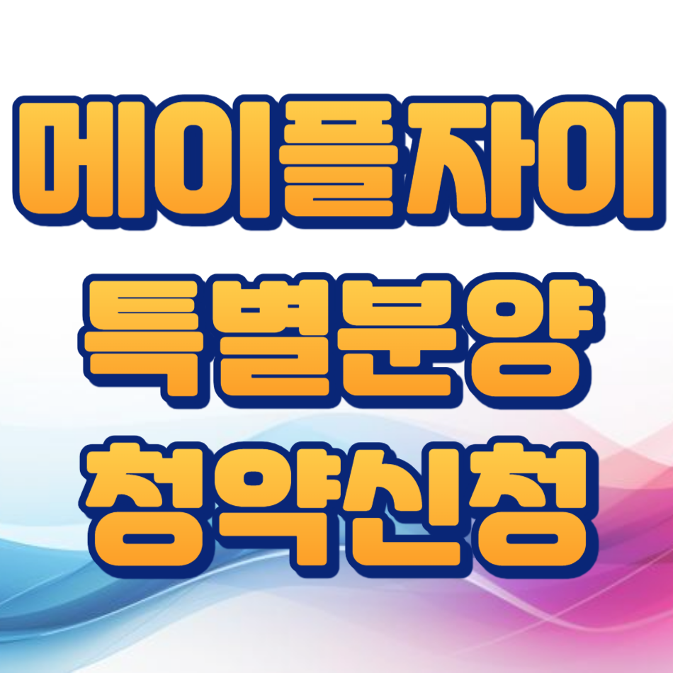 메이플자이특별분양