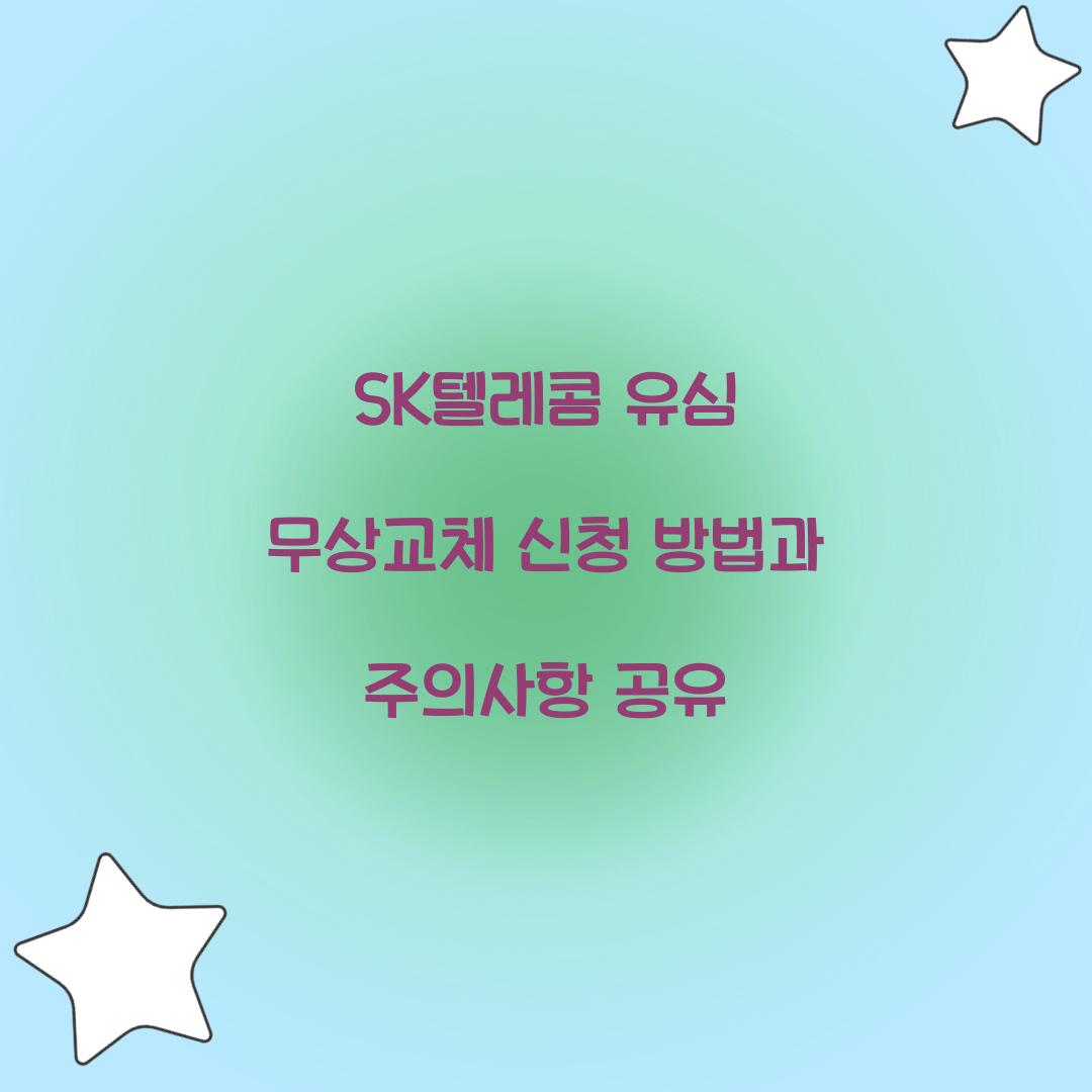 sk텔레콤 유심 무상교체