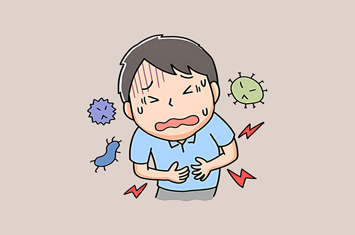 장염으로-고통스러운-남성